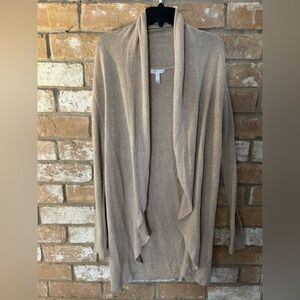 Leith Beige Open Front Cardigan Sweater